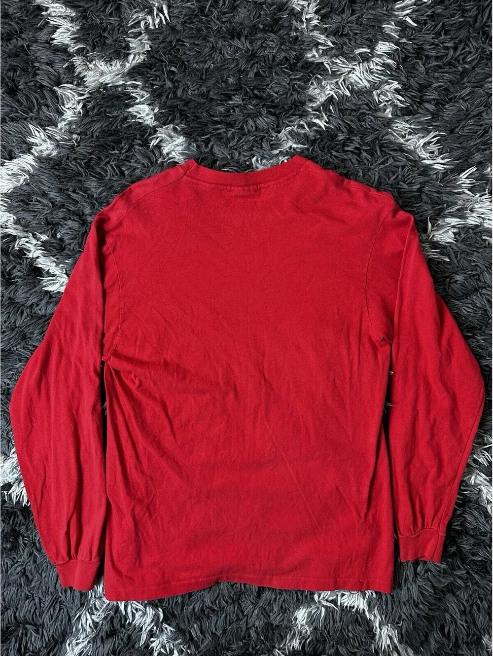 Vintage 90s Hanes Beefy-T Chariton Chargers Shirt Mens Medium Red Long Sleeve